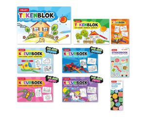 Pakket Kleur- en stickerboeken CREAKIT