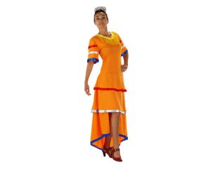 Spaanse Jurk Oranje S/M-L/XL-XXL