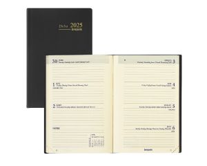 Zak Agenda Seta Delta Zwart - 1 week per 2 pagina's