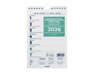 Wandkalender - 1 week overzicht