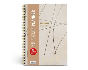 Planner 29x21cm spiraal ELARA crème