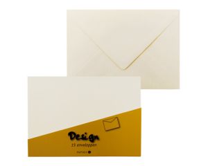 Pak Luxe Enveloppen ivoor 15 stuks