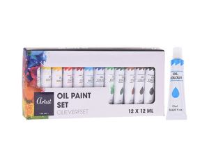 Olieverf in tube 12ml 12 kleuren