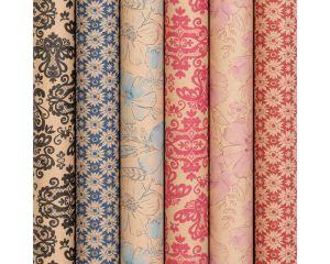 Rol kadopapier Krafty Flowers 2mx70cm