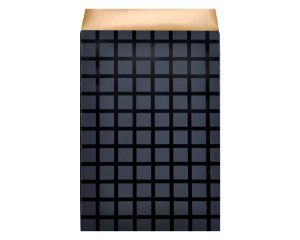 Geschenkzakjes Raster zwart 12x19cm200 stuks