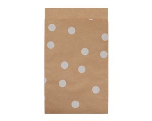 Geschenkzakjes Kraft Stip 12x19cmwit 200 stuks