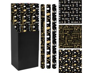 Sintpapier Zwart/Goud 2mx70cm