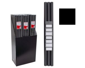 3pak Kaftpapier + labels zwart 2mx70cm