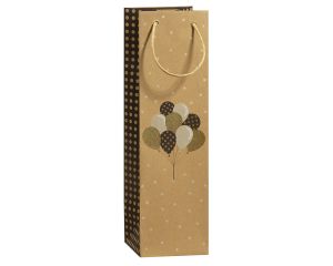 Geschenktas Golden Balloons Bottle