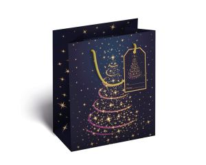 Giftbag Midnight Blue X-mas M