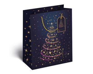 Giftbag Midnight Blue X-mas L