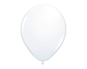 Ballonnen Metallic wit 10 stuks - 30cm