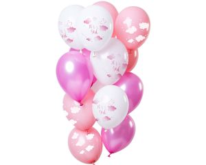 Ballonnen Baby Shower Girl 12 stuks - 33cm