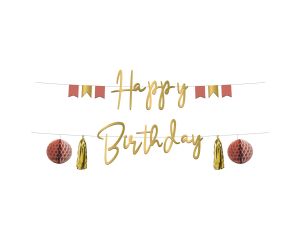 Letterslinger Happy Birthday Rood