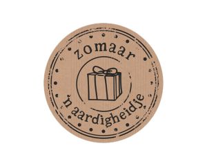 Rol etiketten - Zomaar - Kraft 500 stuks