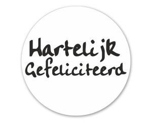 Rol etiketten Hartelijk gefeliciteerd - 500 stuks
