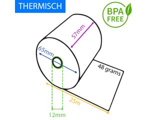 Kassarol thermisch Ø65 - L25mxB57mm