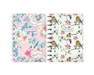 Notitieboek A5 spiraal Birds and Garden