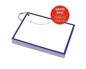 Flashcards A6 50 stuks dots Blauw