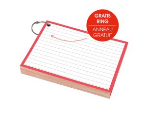 Flashcards A6 50 stuks rood