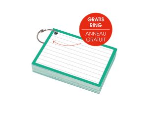 Flashcards A7 50 stuks groen