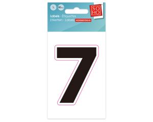 Plakcijfer 7 zwart #54
