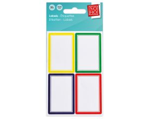 Schooletiket gekleurde rand 20 stuks #27