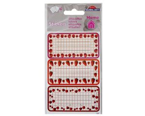 Sticker label rood fruit