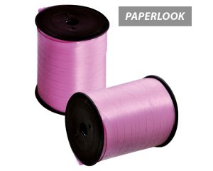 Klos sierlint paperlook roze 1cm breed