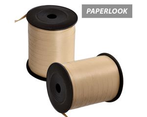 Klos sierlint paperlook ecru 1cm breed