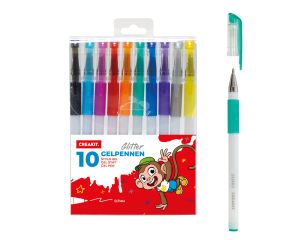 Gelpennen Glitter 10 stuks ALLROUND