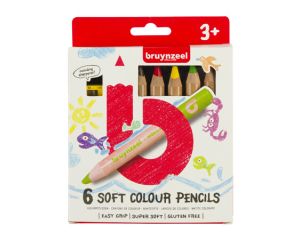 Bruynzeel Kids dikke wasco kleurpotloden 6 stuks