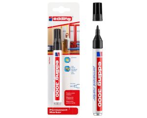 Edding 3000 zwart 1.5-3mm ronde punt op blister