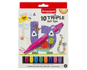 Bruynzeel Kids viltstiften triple 10 stuks