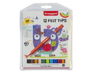 Bruynzeel Kids viltstiften in etui 12 stuks
