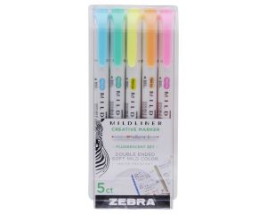 Highlighter-Mildliner Fluor 5 stuks Zebra