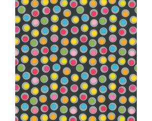 Toonbankrol Dots op zwart 200mx30cm