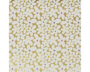 Toonbankrol Bloemen in goud 150mx50cm