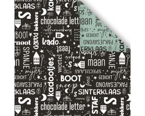 Toonbankrol Sint Tekst Mint 2-zijdig 200mx30cm