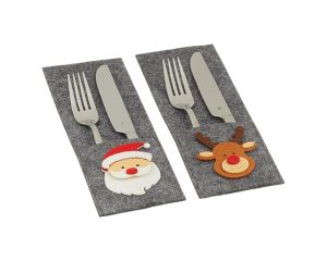Bestekzakje vilt Kerst