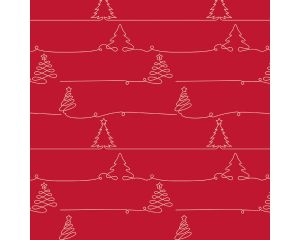 Toonbankrol Kerst 1lijnboom rood 250mx30cm