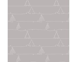Toonbankrol Kerst 1lijnboom zilver 250mx50cm
