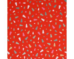 Toonbankrol Kerst Bomen Mix rood 150mx30
