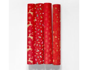 Kerstpapier Red X-mas 1,5mx70cm