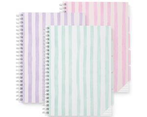 Collegeblok 23r A4 lijn met tabs STRIPES