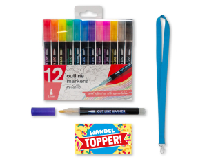 Pakket Wandel 4 daagse - Set Glitterpennen