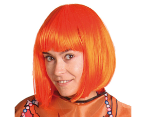 Pruik Oranje bob-line