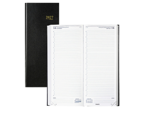 Bureau Agenda Santex Saturnus Zwart - 1 dag per 2 pagina's