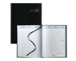 Bureau Agenda Lima Timing Zwart - 1 week per 2 pagina's