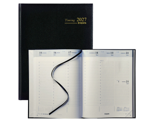 Bureau Agenda Lima Timing Zwart - 1 week per 2 pagina's